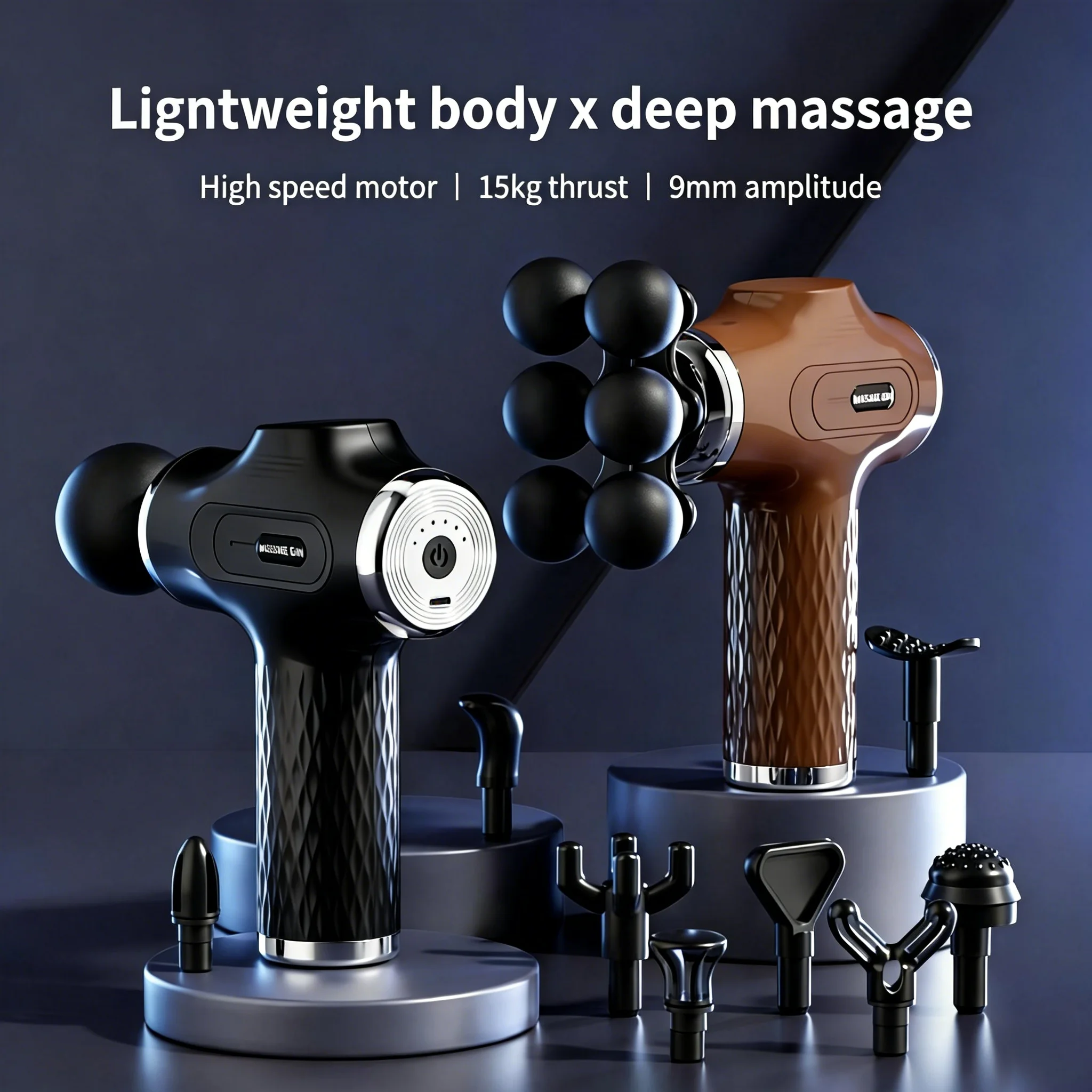Scalp Massager Electric - Pistola de masaje de 10 cabezales