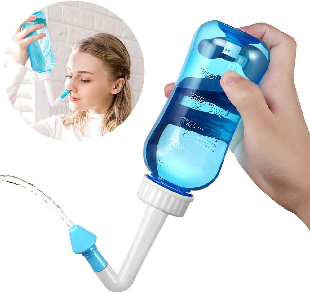 Neti Pot Nasal Rinse - Botella limpiadora para lavado de nariz,