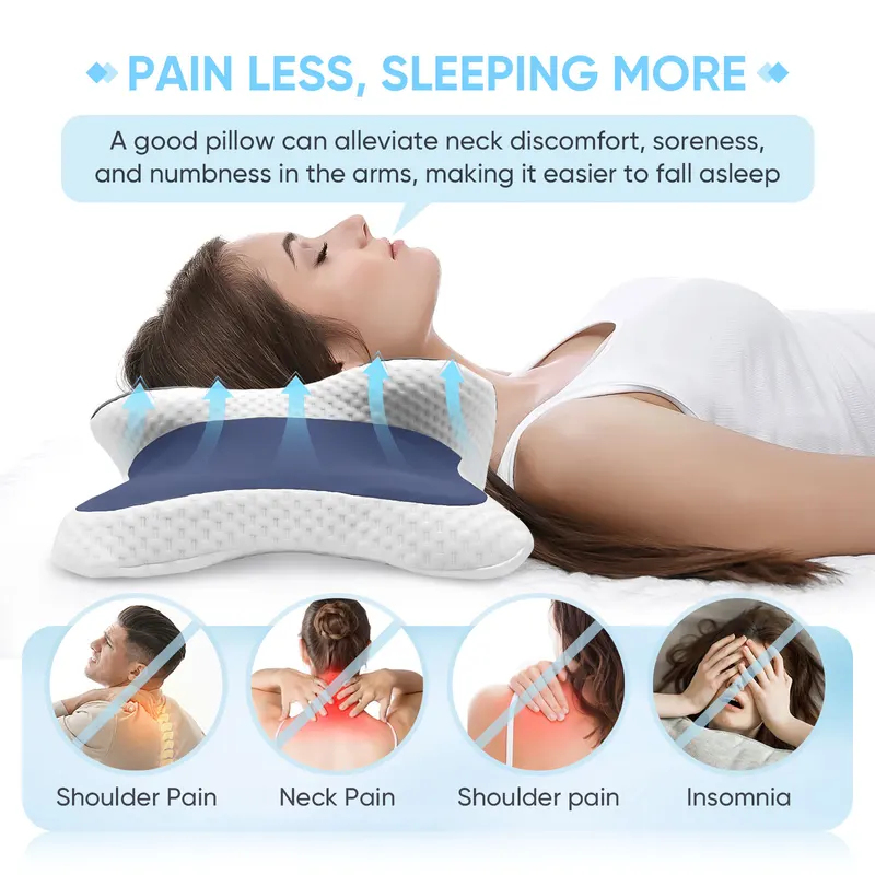 Neck Traction Pillow - Almohada de Espuma Viscoelástica, Almohada Cervical