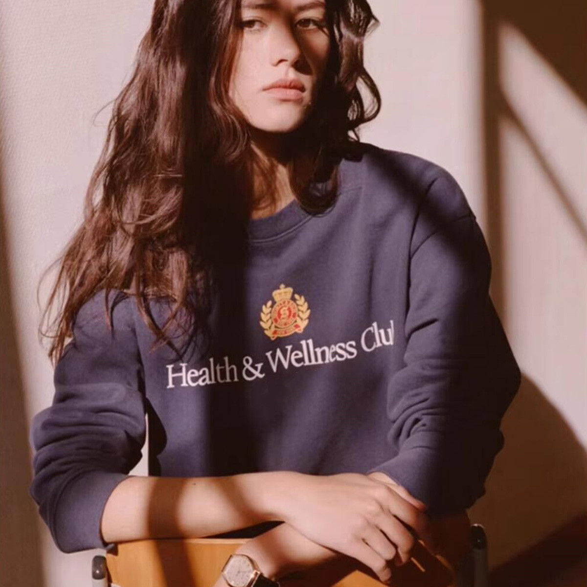 Health Wellness Club - Salud bienestar Club letras impresas azul