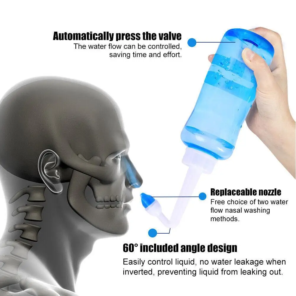 Neti Pot Nasal Rinse - Limpiador de lavado de nariz de