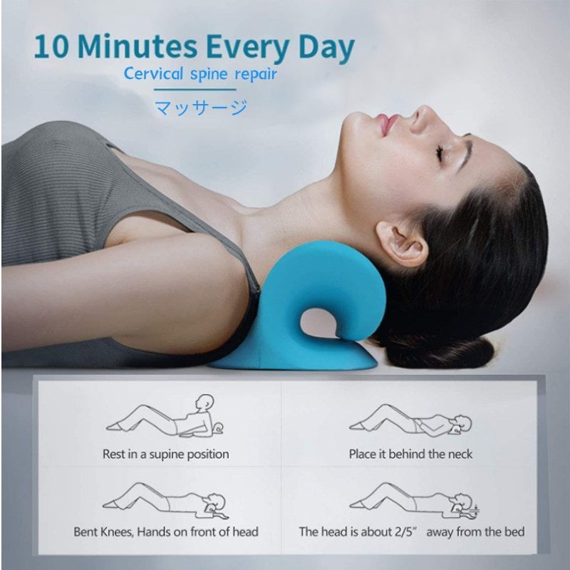Camilla relajante para cuello  - Neck Traction Pillow reseña y precio
