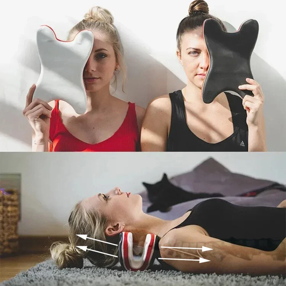 Nuevo diseño, relajante de cue - Neck Traction Pillow reseña y precio