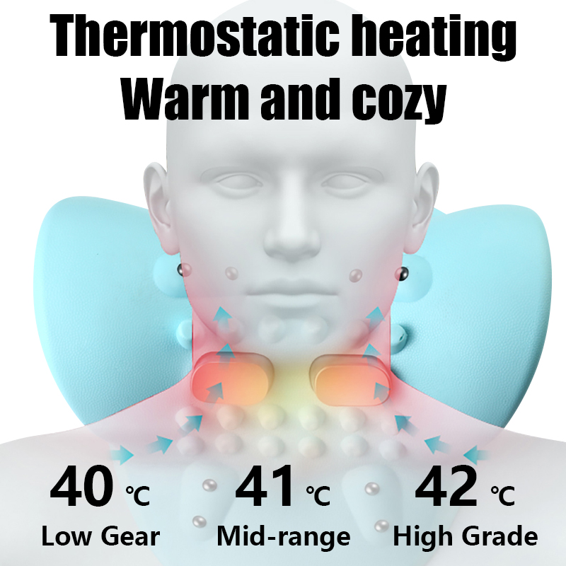 Masajeador Cervical eléctrico, - Neck Traction Pillow reseña y precio
