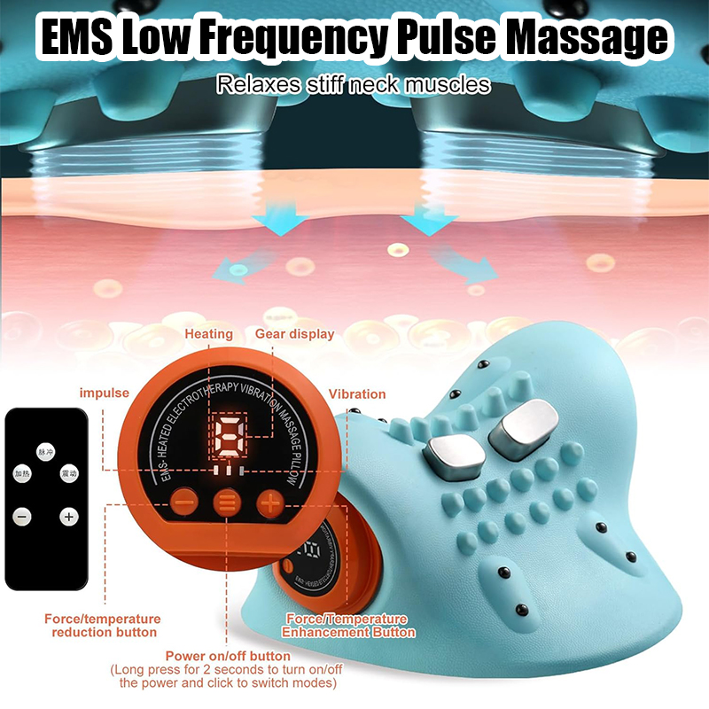 Masajeador Cervical eléctrico, - Neck Traction Pillow reseña y precio
