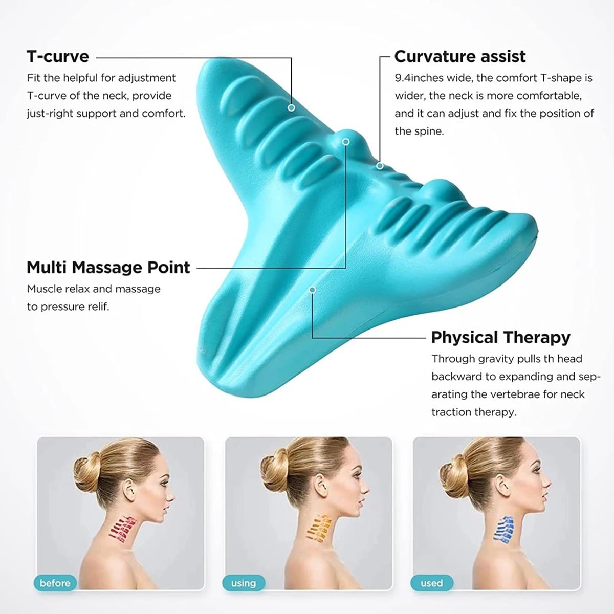 Relaxador de cuello y hombros, - Neck Traction Pillow reseña y precio