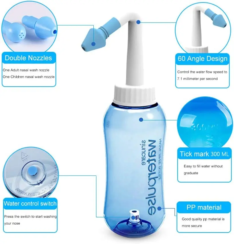 Botella de irrigación nasal Ne - Neti Pot Nasal Rinse reseña y precio