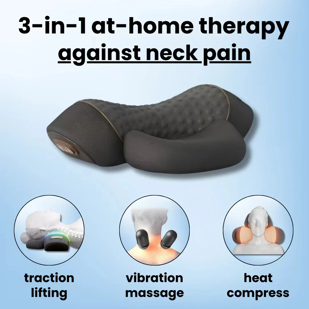Masajeador de cuello COSSEAL-3 - Neck Traction Pillow reseña y precio