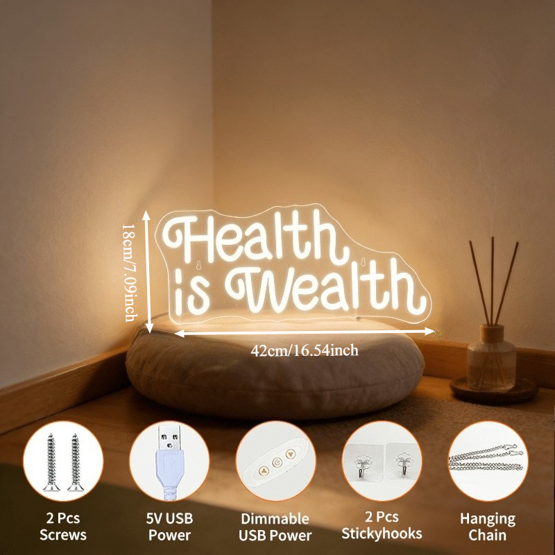 Letrero Luminoso LED de Neón ' - Health Wellness And Lifestyle reseña y precio